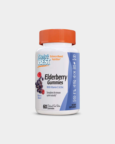 Doctor's Best Elderberry Gummies with Vitamin C & Zinc - Front